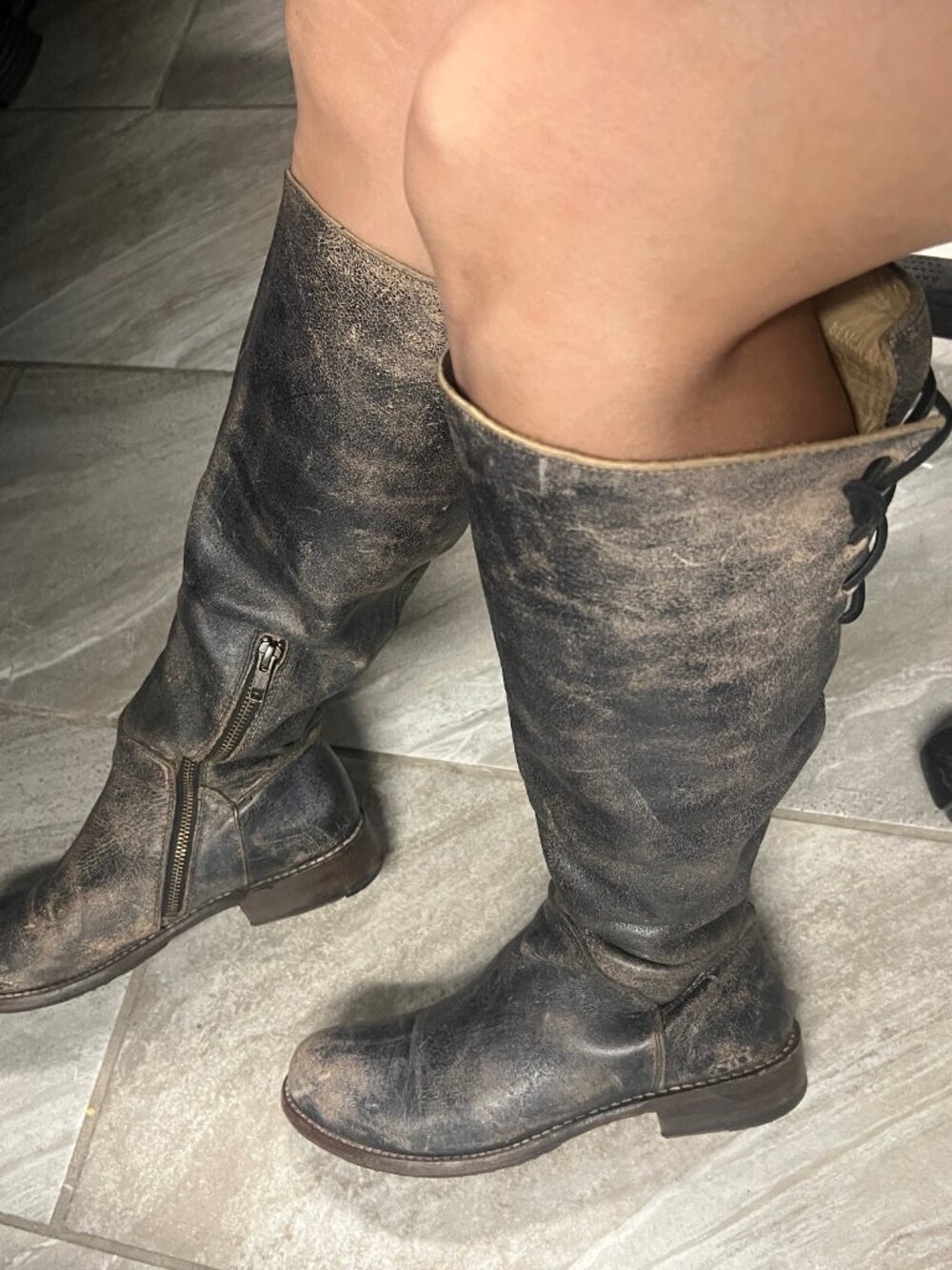 Bed Stu Manchester distressed leather tall boots - freebird frye style - Picture 10 of 10